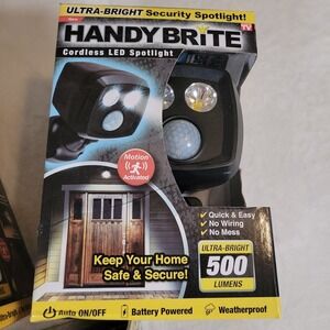 Handy Brite Cordless LED Spotlights 500 Ulta-Bright Lumens Battery Powered 2pk